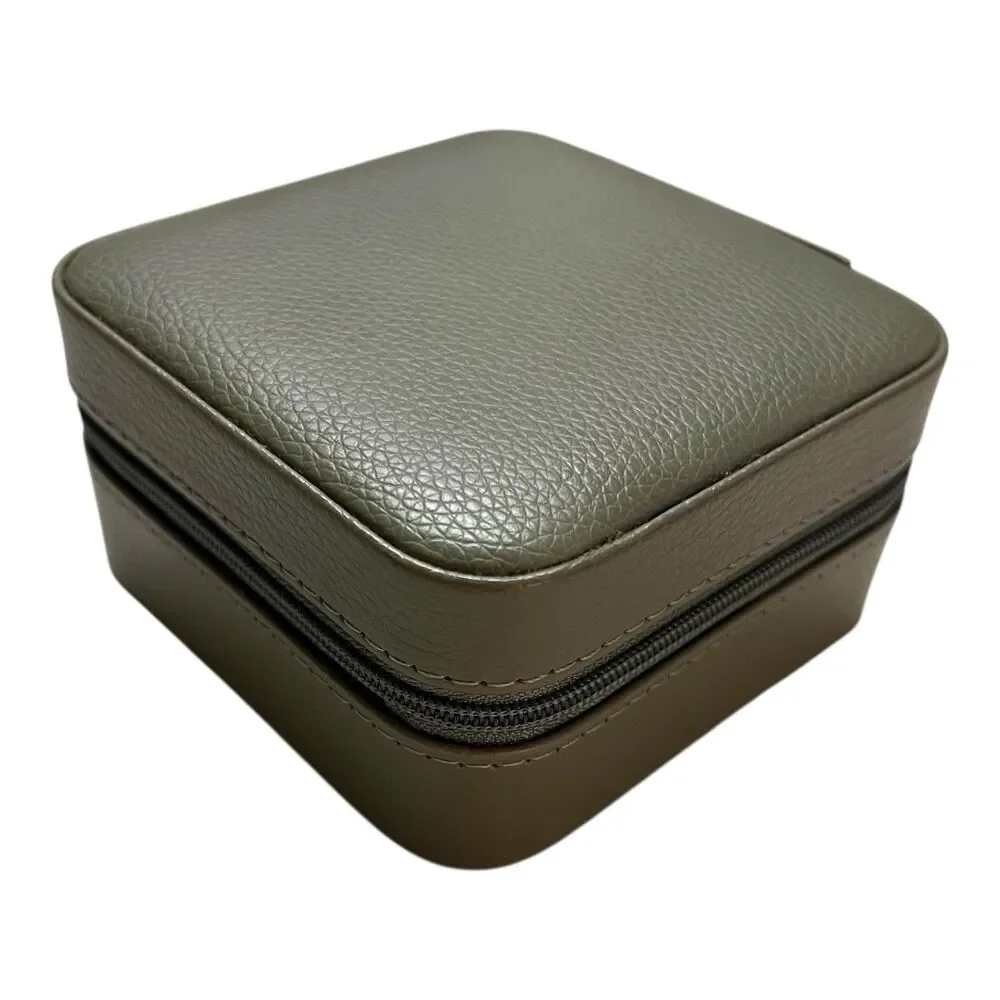 VLANDO Travel Jewelry Box 4 1/2” Zip Around Blue
